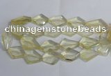 CLQ265 15.5 inches 20*25mm - 30*35mm faceted freeform lemon quartz beads