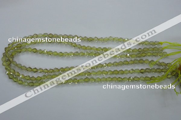 CLQ301 15.5 inches 6mm faceted nuggets lemon quartz beads