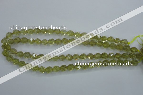 CLQ302 15.5 inches 8mm faceted nuggets lemon quartz beads
