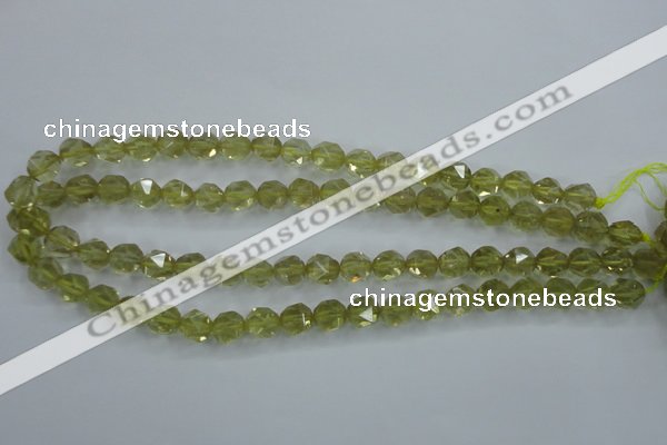 CLQ303 15.5 inches 10mm faceted nuggets lemon quartz beads