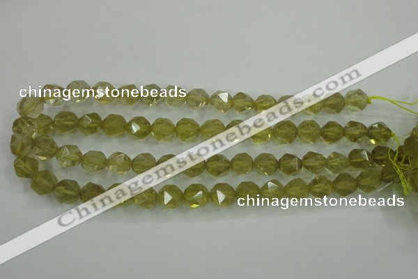 CLQ304 15.5 inches 12mm faceted nuggets lemon quartz beads