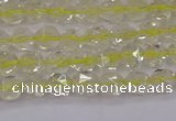 CLQ311 15.5 inches 6mm faceted nuggets lemon quartz beads