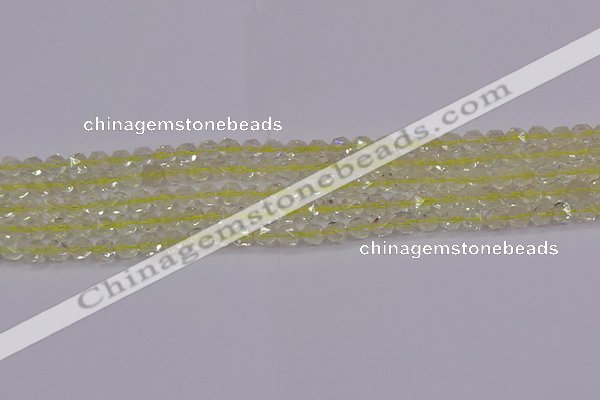 CLQ311 15.5 inches 6mm faceted nuggets lemon quartz beads