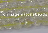 CLQ312 15.5 inches 8mm faceted nuggets lemon quartz beads