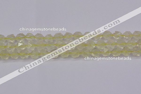 CLQ314 15.5 inches 12mm faceted nuggets lemon quartz beads