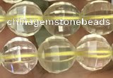 CLQ322 15.5 inches 8mm faceted round natural lemon quartz beads