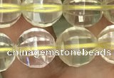 CLQ323 15.5 inches 10mm faceted round natural lemon quartz beads