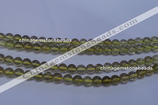 CLQ351 15 inches 6mm round natural lemon quartz beads wholesale