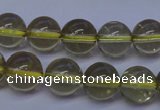 CLQ352 15 inches 8mm round natural lemon quartz beads wholesale