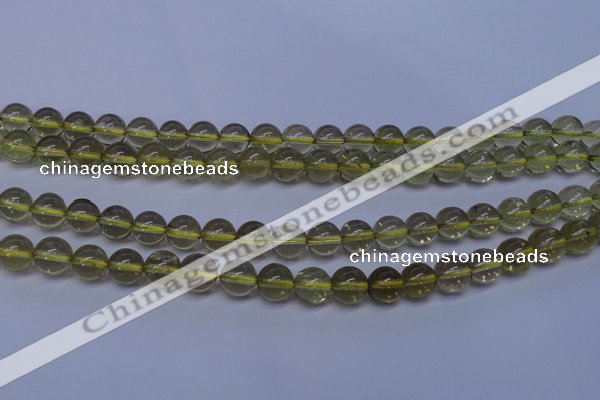 CLQ352 15 inches 8mm round natural lemon quartz beads wholesale