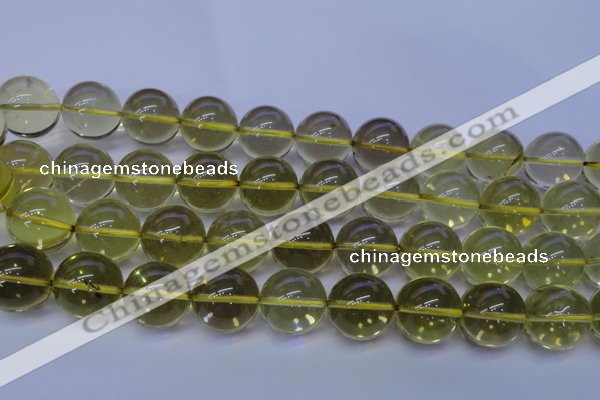 CLQ356 15 inches 16mm round natural lemon quartz beads wholesale