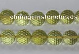 CLQ56 15.5 inches 8mm faceted round natural lemon quartz beads