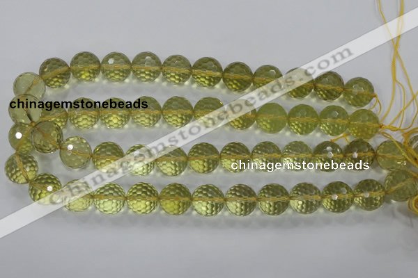 CLQ56 15.5 inches 8mm faceted round natural lemon quartz beads