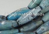 CLR08 16 inches 10*30mm rice larimar gemstone beads wholesale