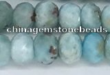 CLR103 15.5 inches 5*8mm faceted rondelle larimar gemstone beads