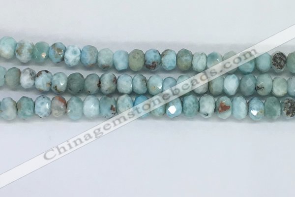 CLR103 15.5 inches 5*8mm faceted rondelle larimar gemstone beads