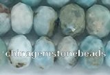 CLR104 15.5 inches 5*9mm faceted rondelle larimar gemstone beads