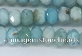 CLR109 15.5 inches 2.5*4mm faceted rondelle natural larimar beads