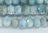 CLR110 15.5 inches 3*5mm faceted rondelle natural larimar beads