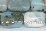CLR127 15.5 inches 10*14mm rectangle larimar gemstone beads