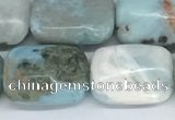 CLR127 15.5 inches 10*14mm rectangle larimar gemstone beads