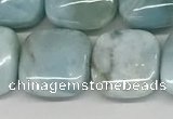 CLR131 15.5 inches 10*10mm square natural larimar gemstone beads