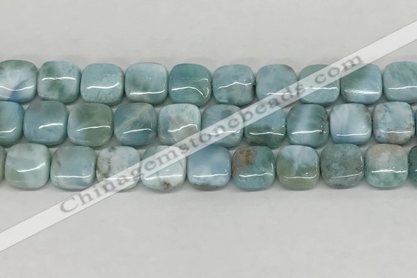 CLR131 15.5 inches 10*10mm square natural larimar gemstone beads