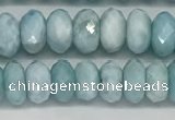 CLR139 15.5 inches 4*6mm faceted rondelle natural larimar beads