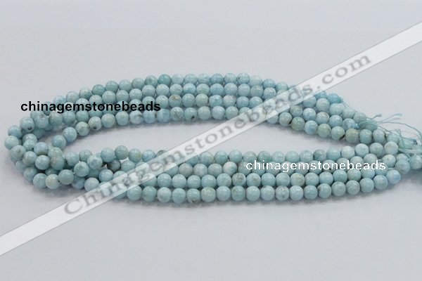 CLR15 15.5 inches 6mm round grade A natural larimar gemstone beads