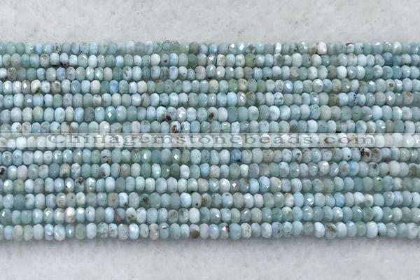 CLR159 15 inches 2*3mm faceted rondelle larimar beads wholesale
