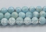 CLR16 15.5 inches 8mm round grade A natural larimar gemstone beads