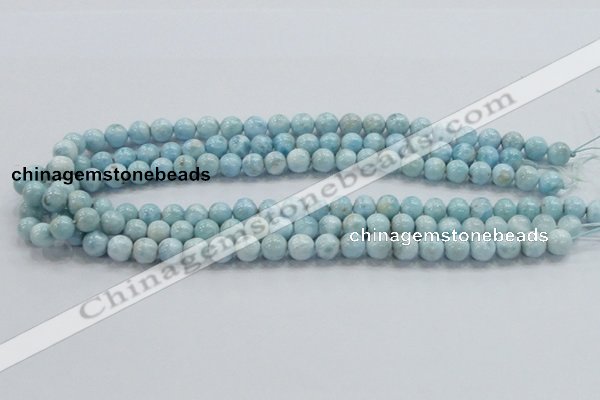 CLR16 15.5 inches 8mm round grade A natural larimar gemstone beads