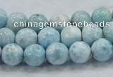 CLR17 15.5 inches 10mm round grade A natural larimar gemstone beads