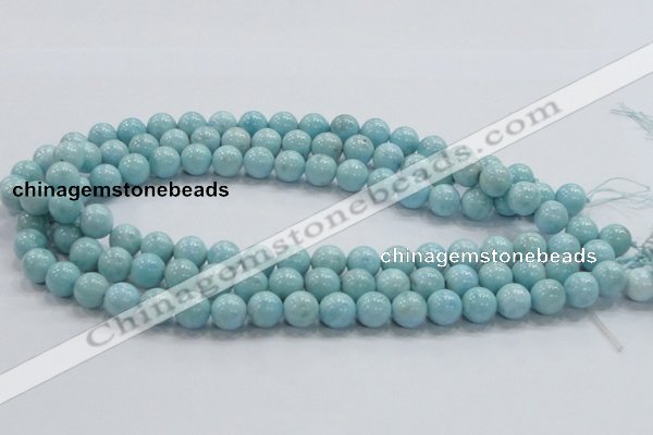 CLR19 15.5 inches 10mm round grade AA natural larimar gemstone beads