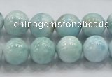 CLR20 15.5 inches 12mm round grade AA natural larimar gemstone beads