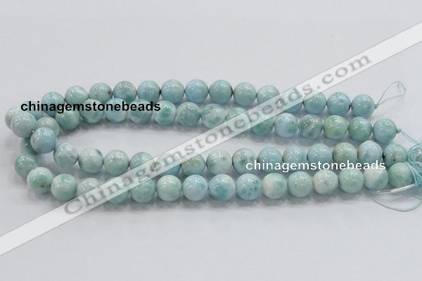 CLR20 15.5 inches 12mm round grade AA natural larimar gemstone beads