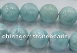 CLR21 15.5 inches 14mm round grade AA natural larimar gemstone beads