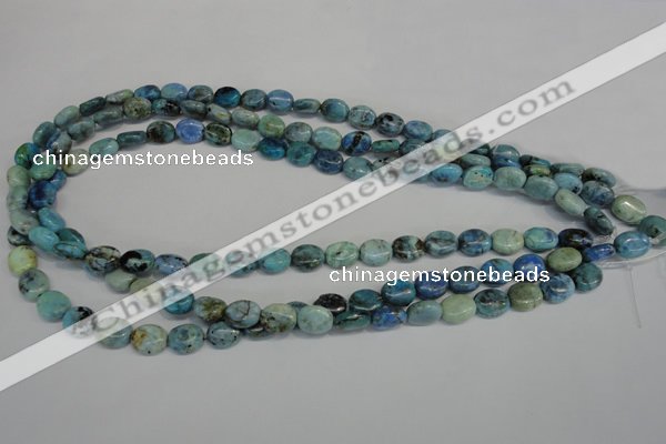 CLR214 15.5 inches 8*10mm oval larimar gemstone beads