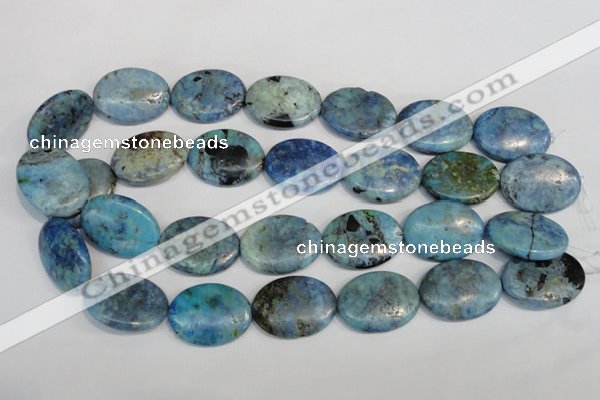 CLR216 15.5 inches 22*30mm oval larimar gemstone beads