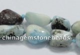 CLR27 15.5 inches nugget natural larimar gemstone beads wholesale