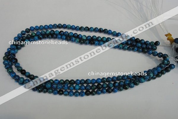 CLR300 15.5 inches 4mm round dyed larimar gemstone beads