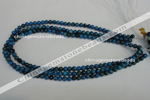 CLR301 15.5 inches 6mm round dyed larimar gemstone beads