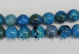 CLR302 15.5 inches 8mm round dyed larimar gemstone beads