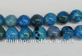 CLR302 15.5 inches 8mm round dyed larimar gemstone beads