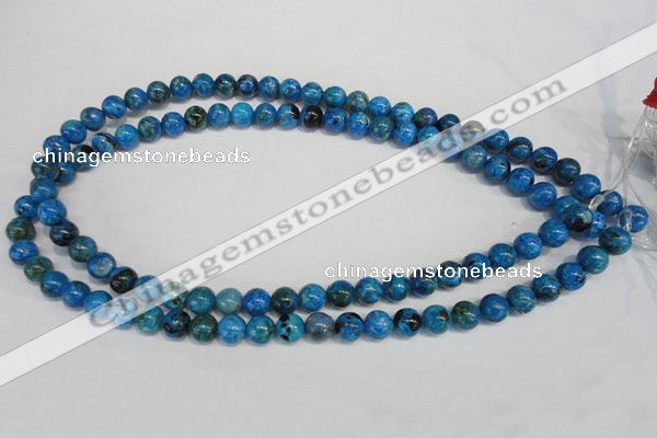 CLR302 15.5 inches 8mm round dyed larimar gemstone beads