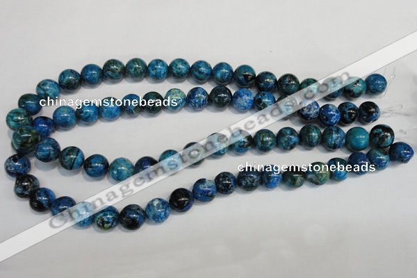 CLR304 15.5 inches 12mm round dyed larimar gemstone beads