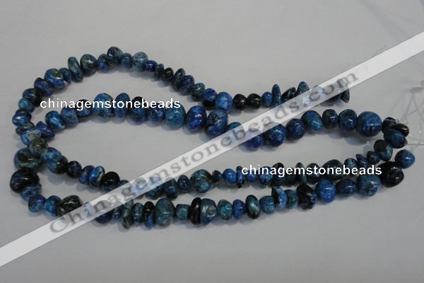 CLR315 15.5 inches 6*12mm nuggets dyed larimar gemstone beads