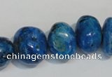 CLR316 15.5 inches 10*18mm nuggets dyed larimar gemstone beads