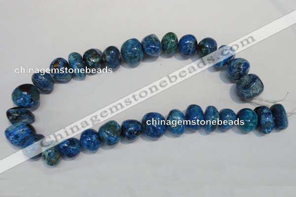 CLR316 15.5 inches 10*18mm nuggets dyed larimar gemstone beads