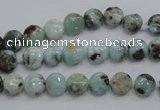 CLR34 15.5 inches 7mm flat round natural larimar gemstone beads